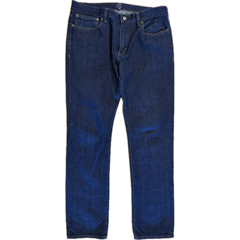 J.Crew‎ Jeans Mens 33x30 Blue Dark Wash Straight Leg Classic Fit Denim